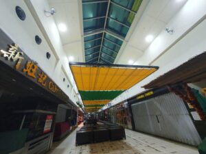 20241216_014515 Pleated Patio Awning on Tracks