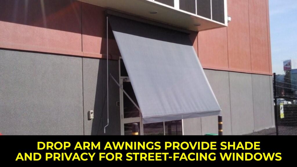 drop arm awning Melbourne window shade privacy airflow